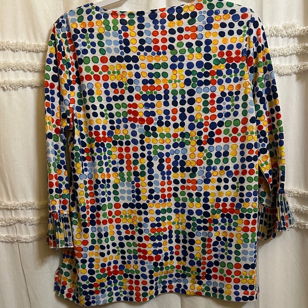 Multiples Multicolored Dot Pattern Top Size Small - image 5